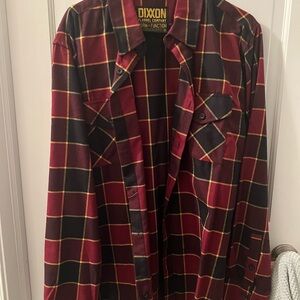 DIXXON Red and Black Plaid Flannel